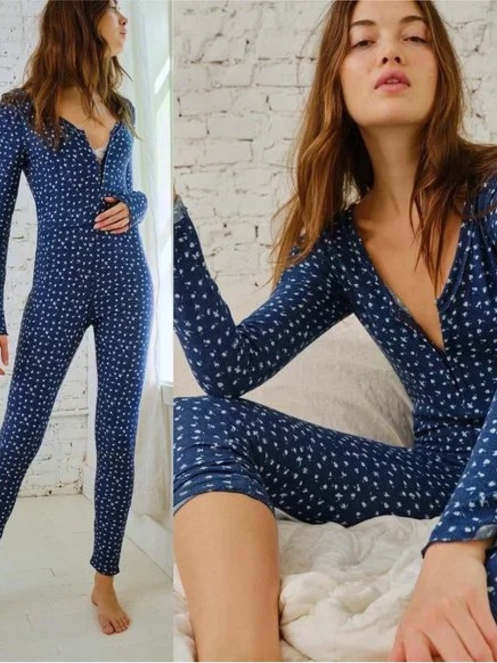 Free People Home Alone PJ Onsie XS
